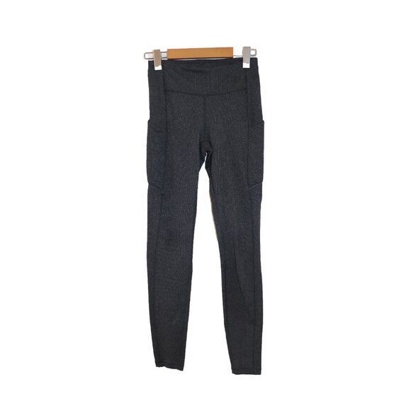 Lululemon Speed Tight Heathered Black Grey Leggings - Picture 2 of 5